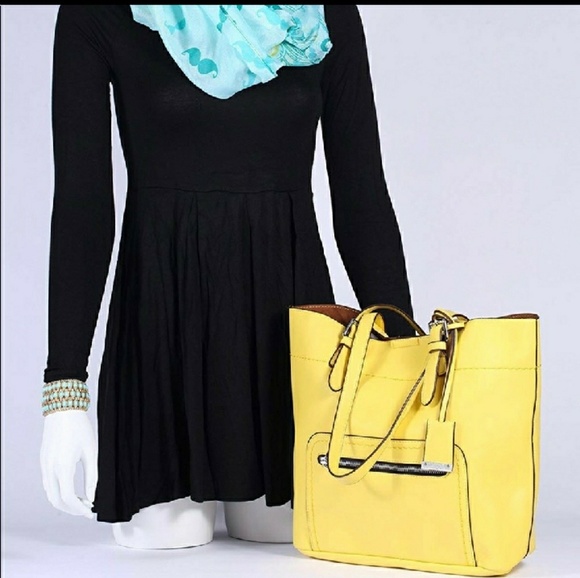 2 left!! Large butter soft lemon tote. $FIRM! - Picture 1 of 3